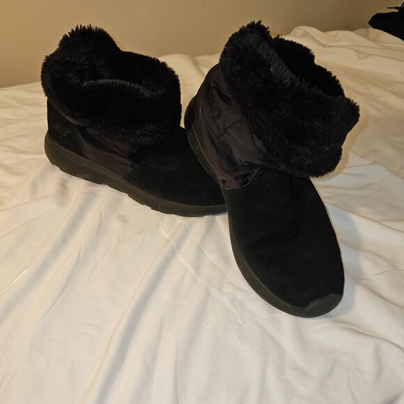 Sketchers Black Lined Boots US Size 8-1/2 - Picture 2 of 5